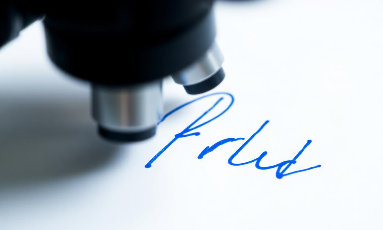 Falsificaciones en firmas y texto manuscrito